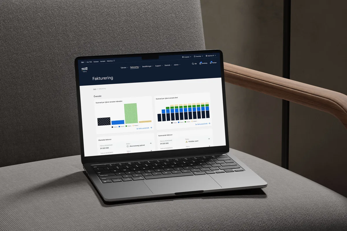 The billing overview with cost trends, unpaid invoices and upcoming invoices